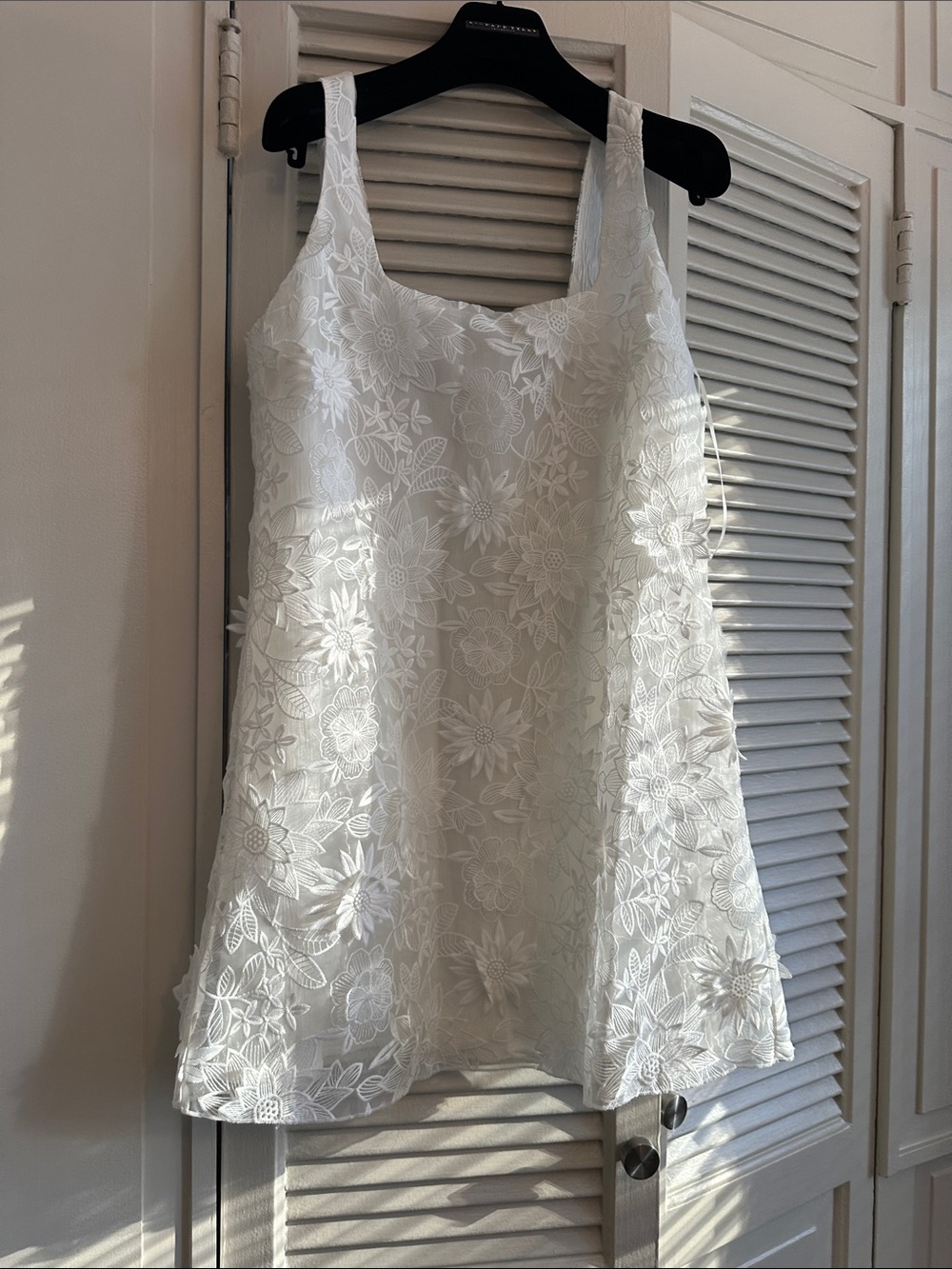Zara White Floral Lace Mini Dress